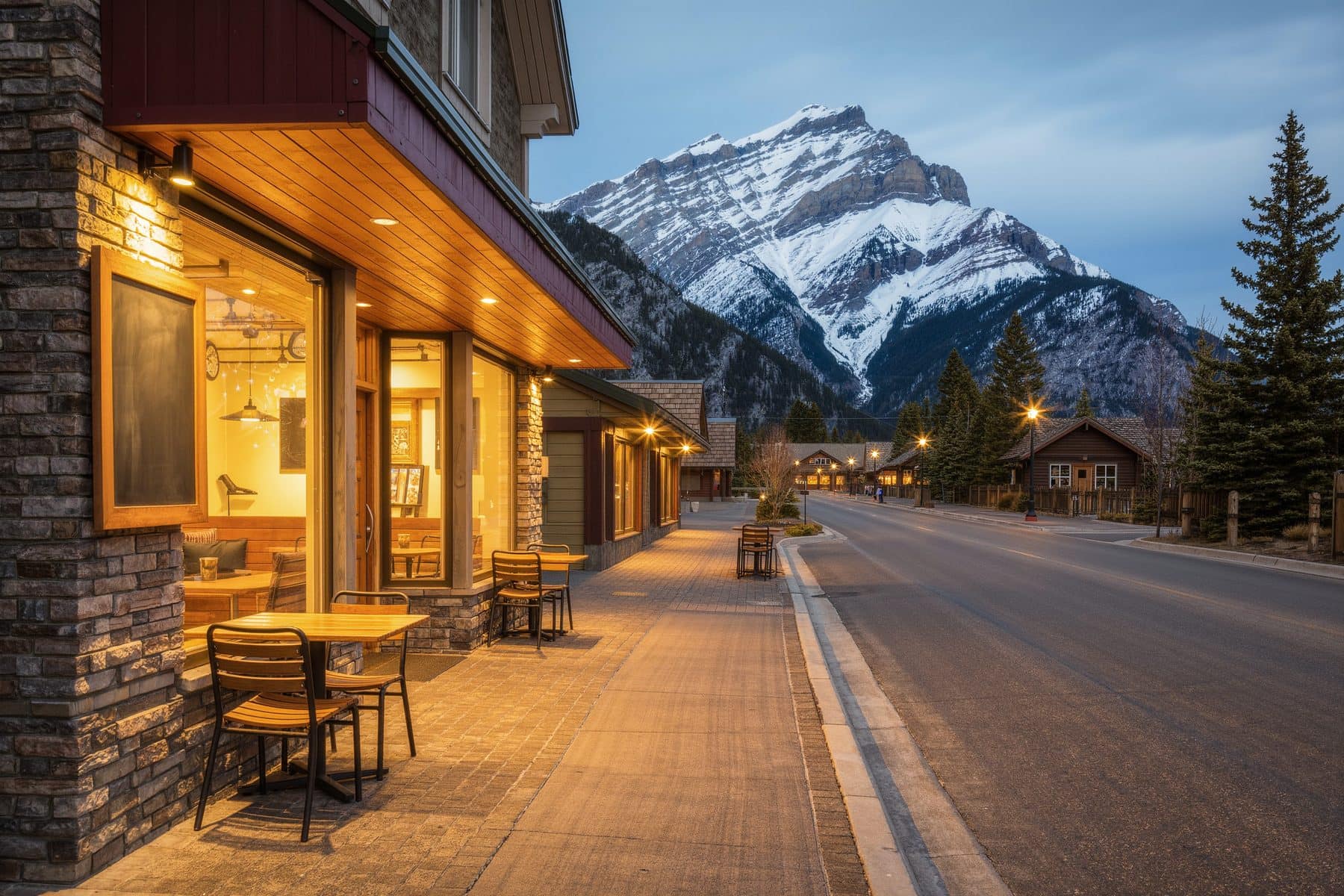 Business for sale in Canmore: a main-street cafe storefront