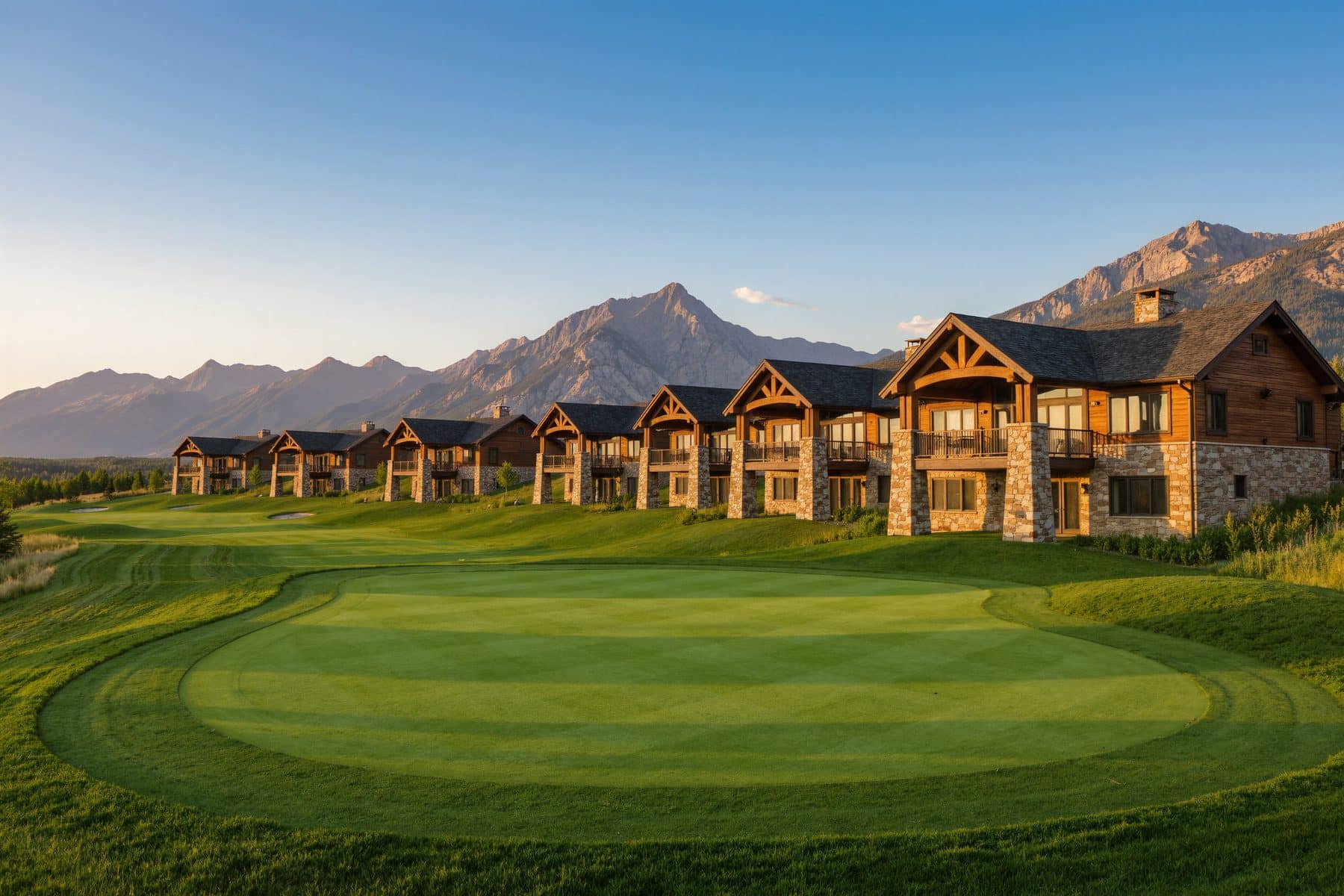 Homes along the Silvertip golf course in Canmore, the setting where Cadence Pond is being built beside the 6th hole