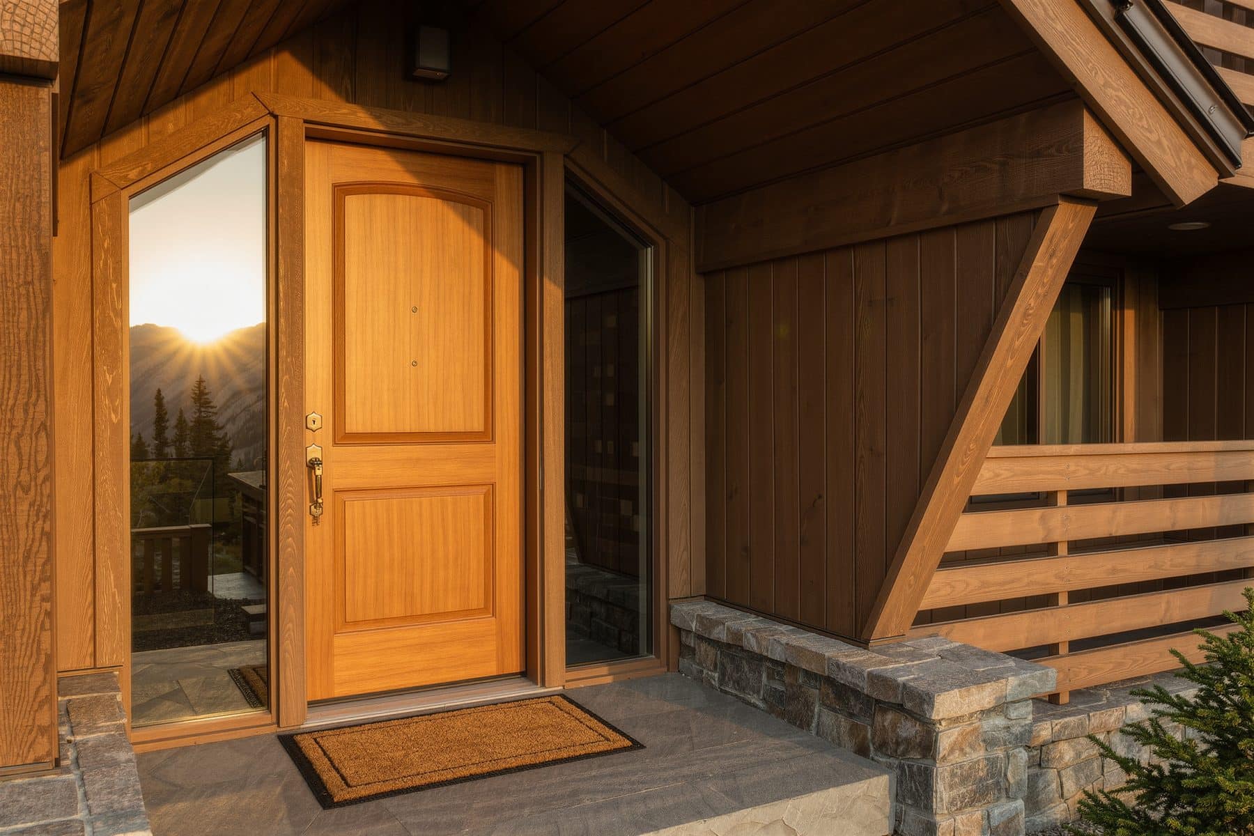 Canmore first time home buyer: the front door of a starter condo