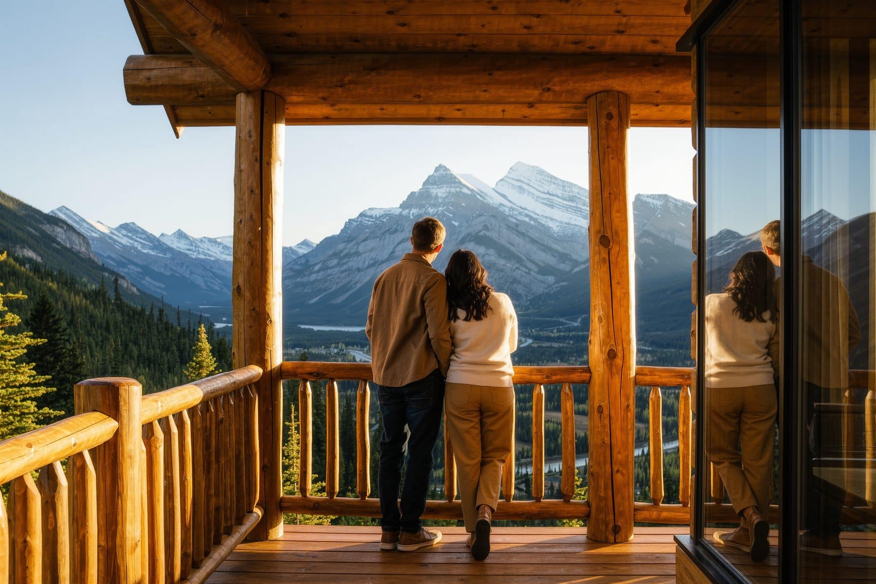 The Canmore home buying process: standing on the porch of a home you are about to make an offer on