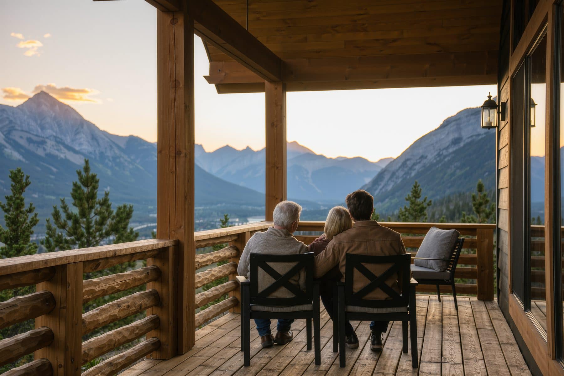 A co-signer on a mortgage: family on the porch of the home it made possible