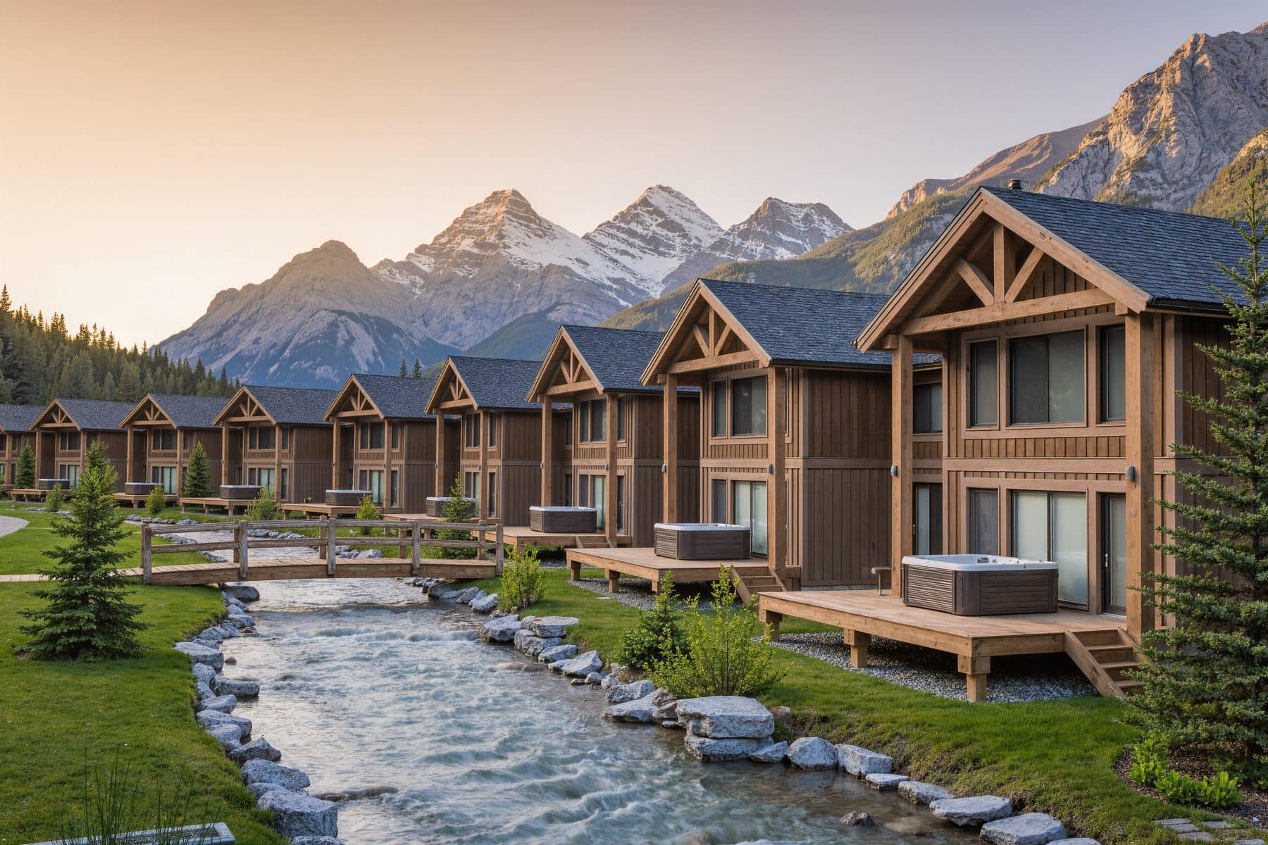 Creekside Villa, Canmore: villa townhomes beside the creek