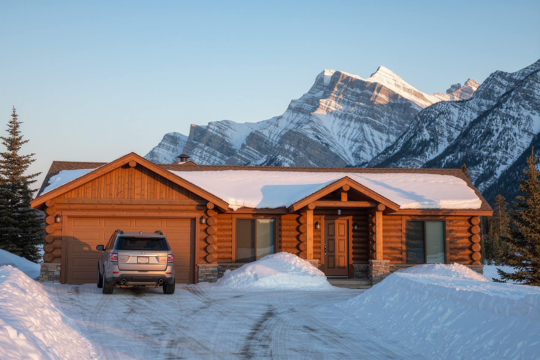 Do Albertans pay the Canmore vacancy tax: an Alberta-plated car in a Canmore driveway