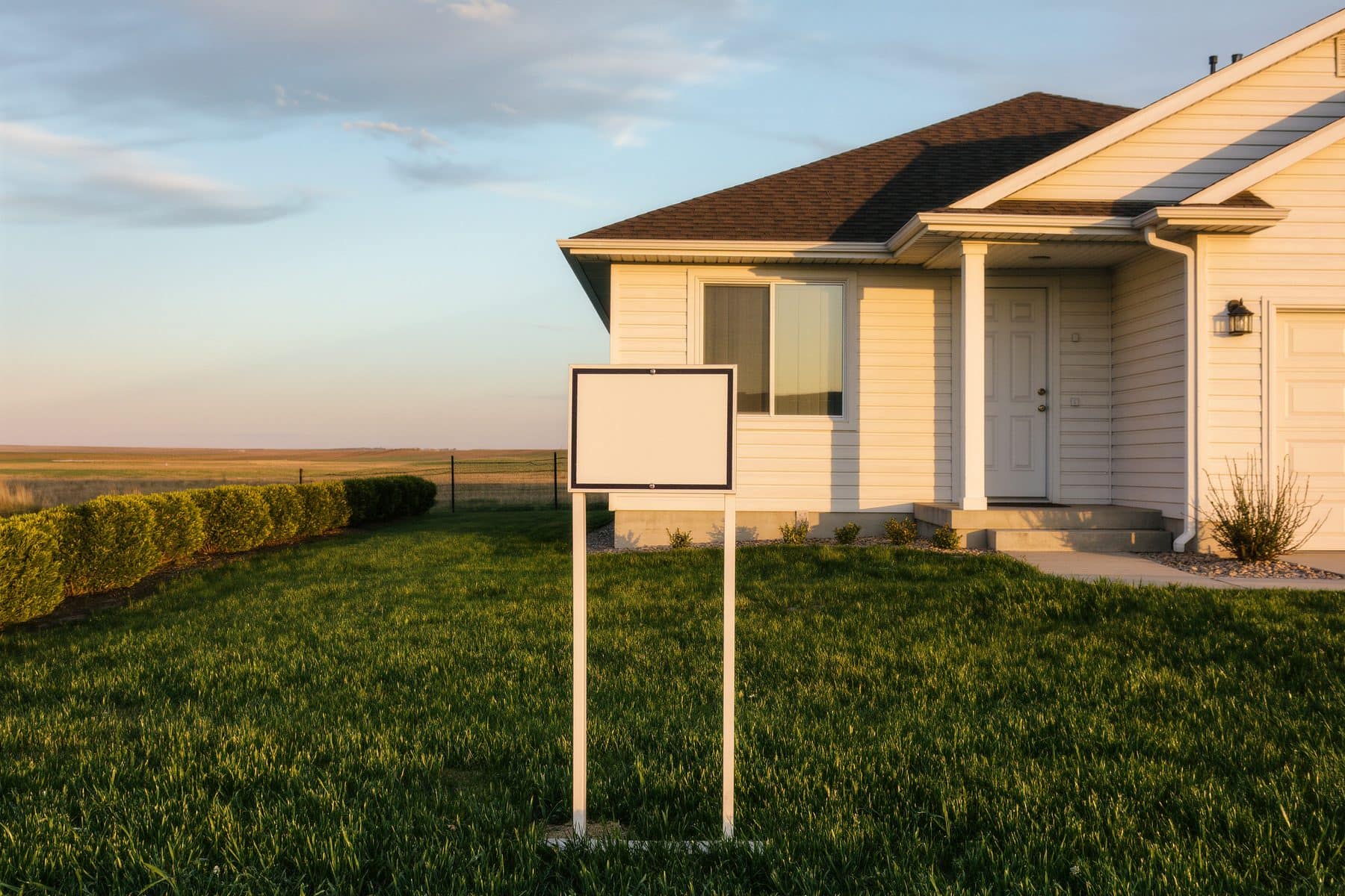 For sale by owner in Alberta: a lawn sign without a brokerage on it