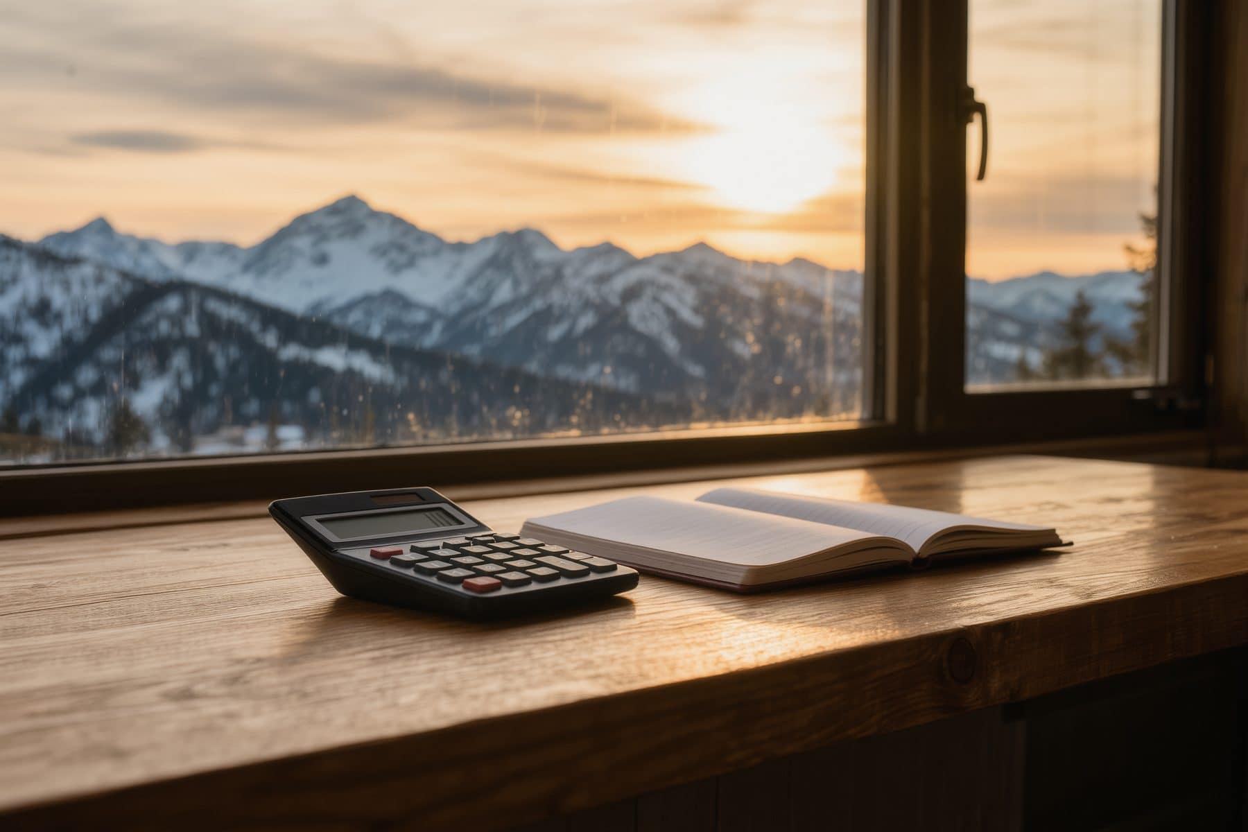 What is the 2 percent rule for properties, tested on Canmore: a calculator and a blank notebook by the window