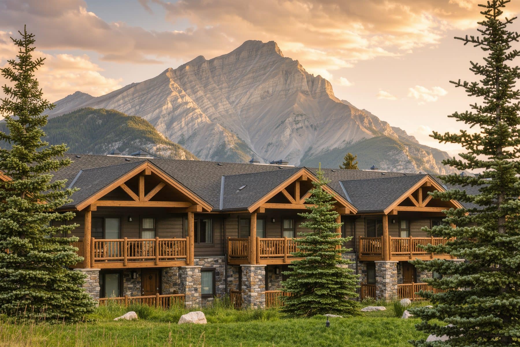 White Spruce Lodge, Canmore: lodge condos among the spruce
